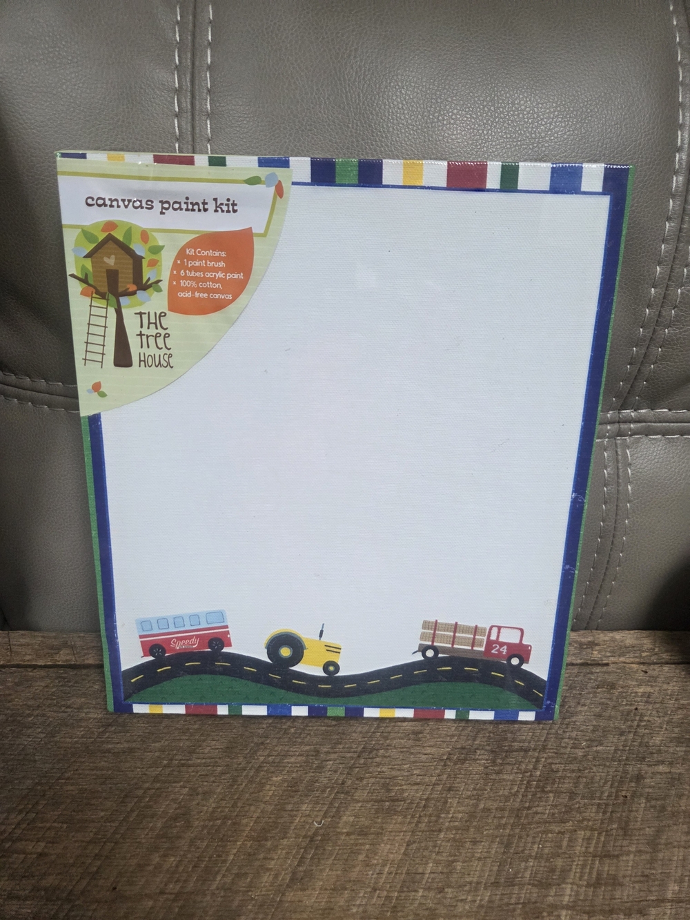 The Tree House Canvas Paint Kit - Transportation & Vehicles Theme (Brand New) 1O